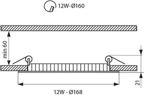 LED панел ESTE, бял, 12W, 4000K