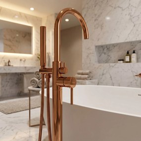 Cмесител-свободно стоящ  Rea Lungo Copper