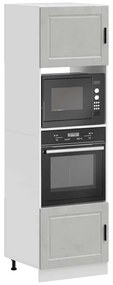 3315055 vidaXL Шкафове за фурна 2 бр Porto, бетонно сив, инженерно дърво