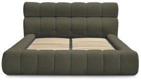Зелено двойно тапицирано легло с място за съхранение с включена подматрачна рамка 160x200 cm Mont Blanc – Bobochic Paris