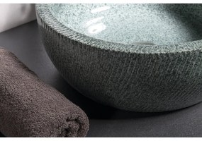 Зелена керамична кръгла мивка ø 42 cm Priori – Sapho