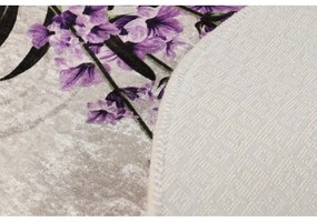 Лилави-бежови килими за баня в комплект от 3 бр. 60x100 cm Lavender – Foutastic
