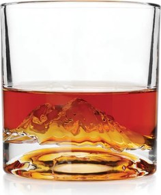 Комплект чаши за уиски LIITON 1009930 Mount Rainier, 260 мл, 2 бр, Удебелени стени, 3D дъно с форма на Връх Рейниър, Прозрачен