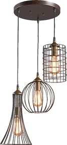 Пендел TRION, кафяв, 3xE27