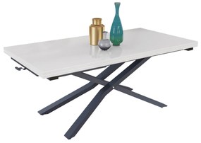 Разтегателна маса с повдигащ механизъм СОРЕНТО - МДФ мат бяло 8685