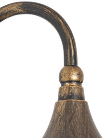 Външна стенна лампа антично злато IP44 с датчик за движение - Daphne