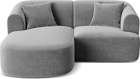 Светлосив кадифен ъглов диван (ляв ъгъл) Campi – Cosmopolitan Design