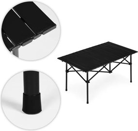 Сгъваема маса за туризъм, къмпинг - черна маса за пикник Šírka: 55 cm | Dĺžka: 120 cm