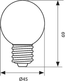 LED крушка VIVALUX COLORS LED, 0.5W, E27, RGB