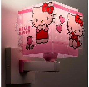 Dalber 73269 - Детска настенна лампа HELLO KITTY 1xE27/15W/230V розова