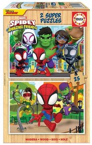 Пъзел Educa Spidey & His Amazing Friends (2 x 25 pcs)