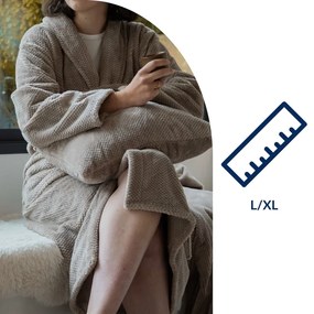 Кафяво-сива хавлия от микроплюш размер L/XL Pippa – Tiseco Home Studio