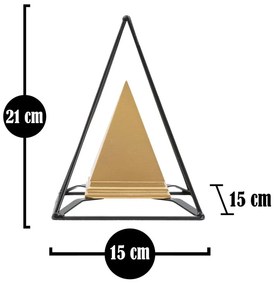 Метална статуетка в златна декорация Пирамида - Mauro Ferretti