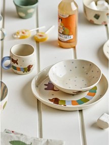 Глинен детски комплект за хранене 3 бр. Charlie – Bloomingville Mini