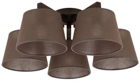 Brilagi - Плафонен полилей LATTE 5xE27/15W/230V бор/кафяв