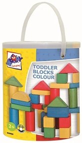 Woody - Дървен конструктор цветен голям