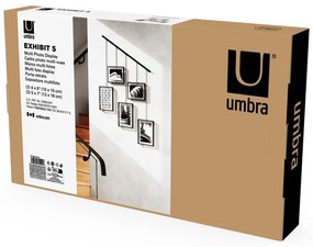 Черни метални рамки за стена в комплект от 5 броя 79x43 cm Exhibit - Umbra