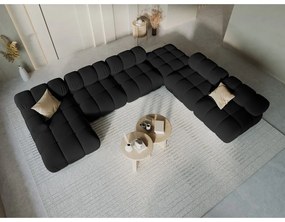 Диван от черно кадифе 379 cm Bellis - Micadoni Home