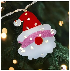 LED коледен външен гирлянд 10xLED/2xAA 1,65 m IP44 топло бяло Дядо Коледа