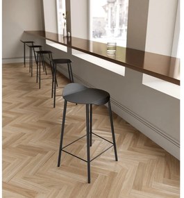 Черен кожен бар стол Flamingo Bull – LIND DNA