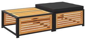 367643 vidaXL Градинска маса с табуретка, акациево дърво масив