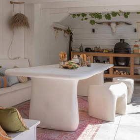 Пластмасов градински стол в цвят слонова кост Nivo – WOOOD