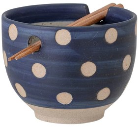Синя керамична купа с пръчици за хранене , ø 13 cm Masami - Bloomingville