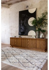 Кремав ръчно изработен вълнен килим подходящ за пране 200x300 cm Berber Soul – Lorena Canals