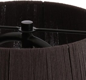Тъмнокафява настолна лампа с текстилен абажур (височина 58 cm) Espino – Light &amp; Living