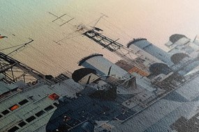Картина на платно – Великолепен кораб на река Темза в Лондон