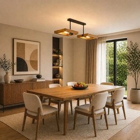 Плафон ТИЕРА, орех, 2xE27
