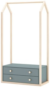 Отворен детски гардероб сиво-зелен 80x170x40 cm Esteban – Marckeric