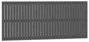 824880 vidaXL Стенна табла за спалня, сива, 204x3x90 см, борово дърво масив