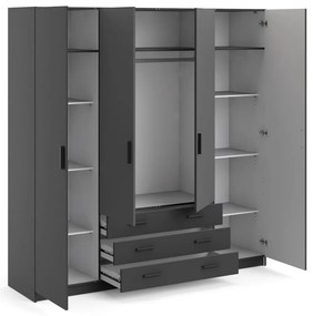 Тъмносив гардероб 196x200 cm Sprint – Tvilum