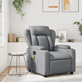 372430 vidaXL Наклоняем стол, сив, изкуствена кожа