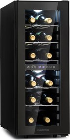 Klarstein Shiraz 12 Duo винен хладилник 2 зони 42L/12 бутилки 5-12 / 12-18 °C Touch