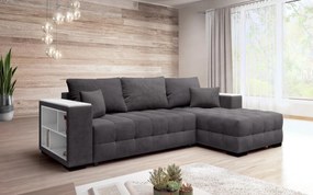 Разтегателен ъглов диван с подлакътник етажерка Мелвин Спринг S
