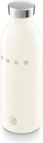 Термо бутилка SMEG Clima 50's Style WBF01CR, 500 мл, Херметично затваряне, Двустенна, Неръждаема стомана 18/8, Крем
