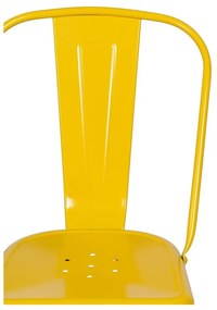 Жълти метални трапезни столове в комплект от 2 бр. – Ixia