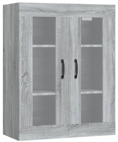 817391 vidaXL Окачен стенен шкаф, сив сонома, 69,5x34x90 см