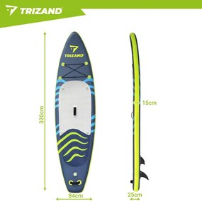 Надуваема SUP дъска Trizand с пълен комплект аксесоари Dĺžka: 320 cm