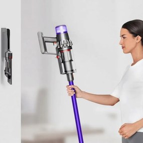 Вертикална прахосмукачка Dyson V11 Advanced Nickel/Purple 479333-01, 200AW, 760 мл, 125000 об/мин, Автомония 60 мин, HEPA, Лилав/Никел