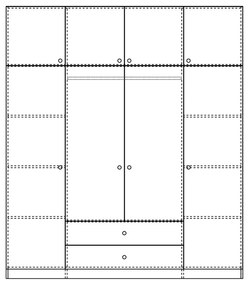 Гардероб Дос 043-000067 цвят венге