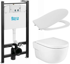 Комплект за WC, Duplo 4 в 1 Meridian Rimless (бутон по избор)