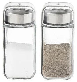 Солници комплект Luigi Ferrero Rome FR-7902R, 100 мл, 3 части, Стойка, Неръждаема стомана, Прозрачен/инокс