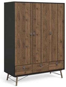 Черно-кафяв гардероб от орех 150x200 cm Ry - Tvilum