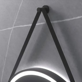 Кръгло LED огледало, висящо на каишка 80cm 105