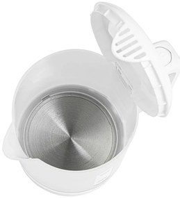 Електрическа кана Adler AD 1381, 900W, 0.5 л, 2 чаши и лъжичка, Защита от работа вода, Бял