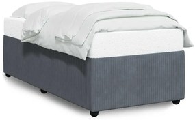 3284983 vidaXL Рамка за легло без матрак, тъмносива, 90x200 см, кадифе