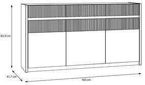 КОМОД СКУЕЪР С LED-ОСВЕТЛЕНИЕ 160/41,5/85,9 СМ